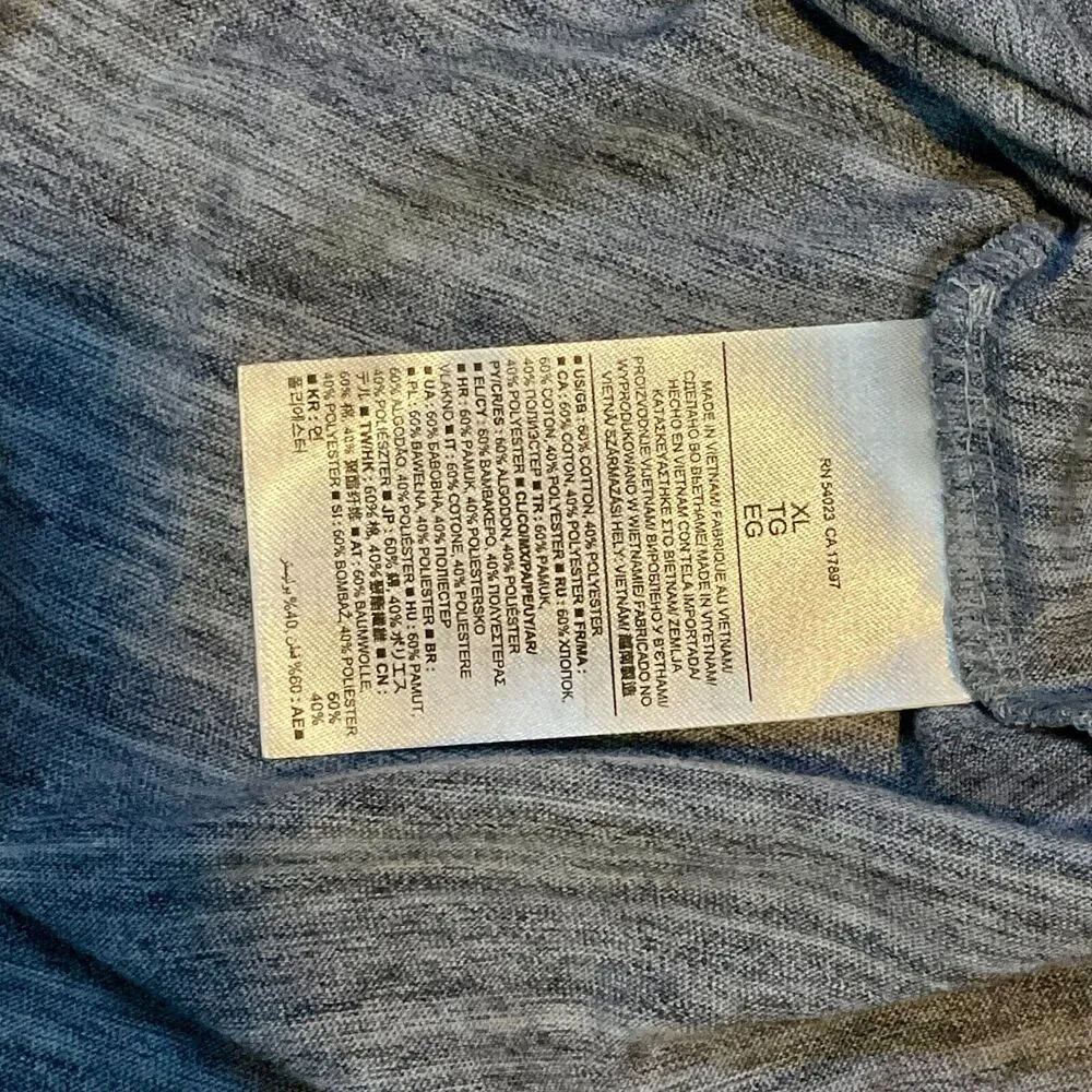 Banana Republic Polo Shirt Men's Size XL Gray Blue Short Sleeve‎ Preppy Adults